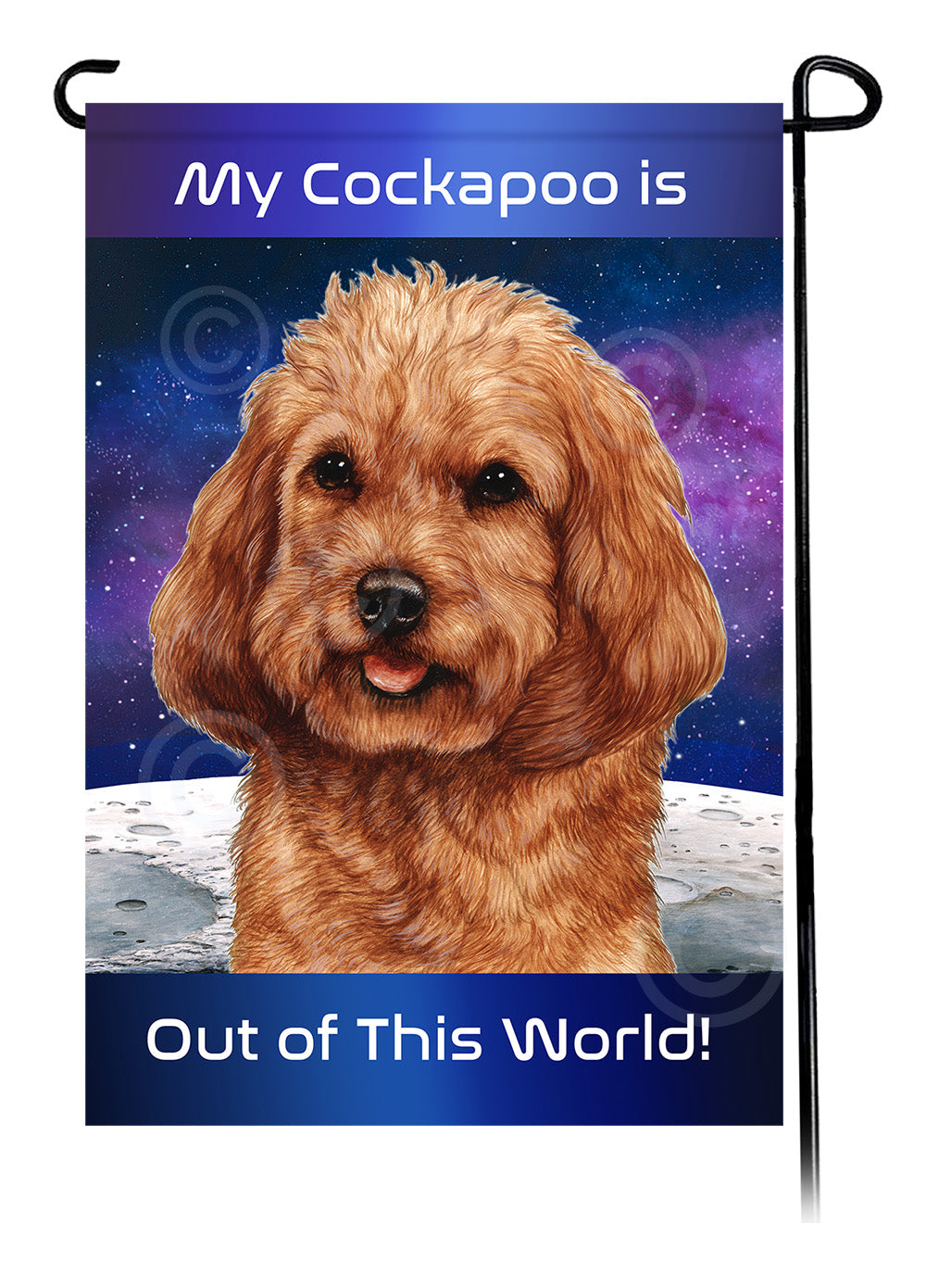 Cockapoo Out Of This World - Garden Flag