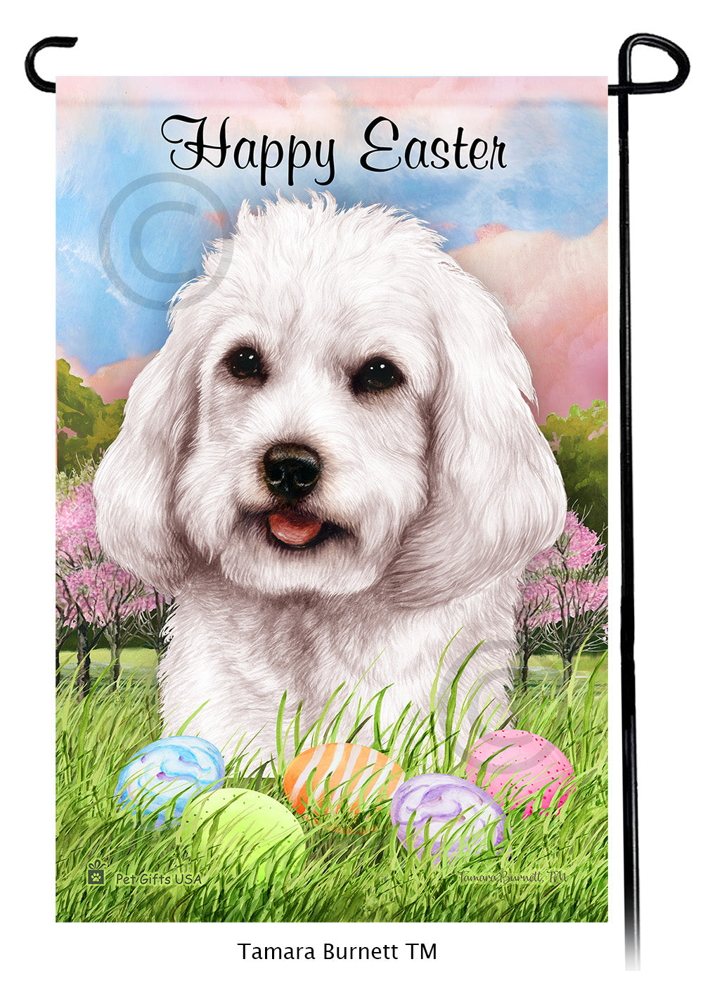 Cockapoo Happy Easter - Garden Flag