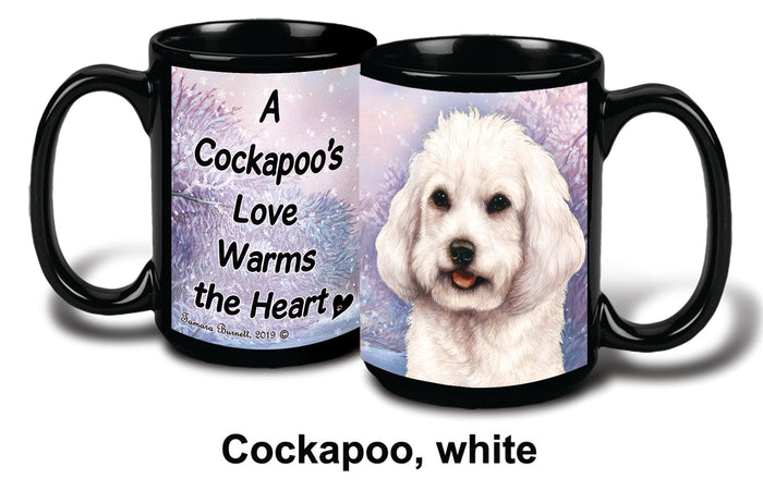 Cockapoo White Winter Mug 15 oz