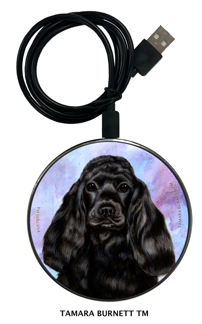 Cocker Spaniel Black Zoomies Wireless Charger