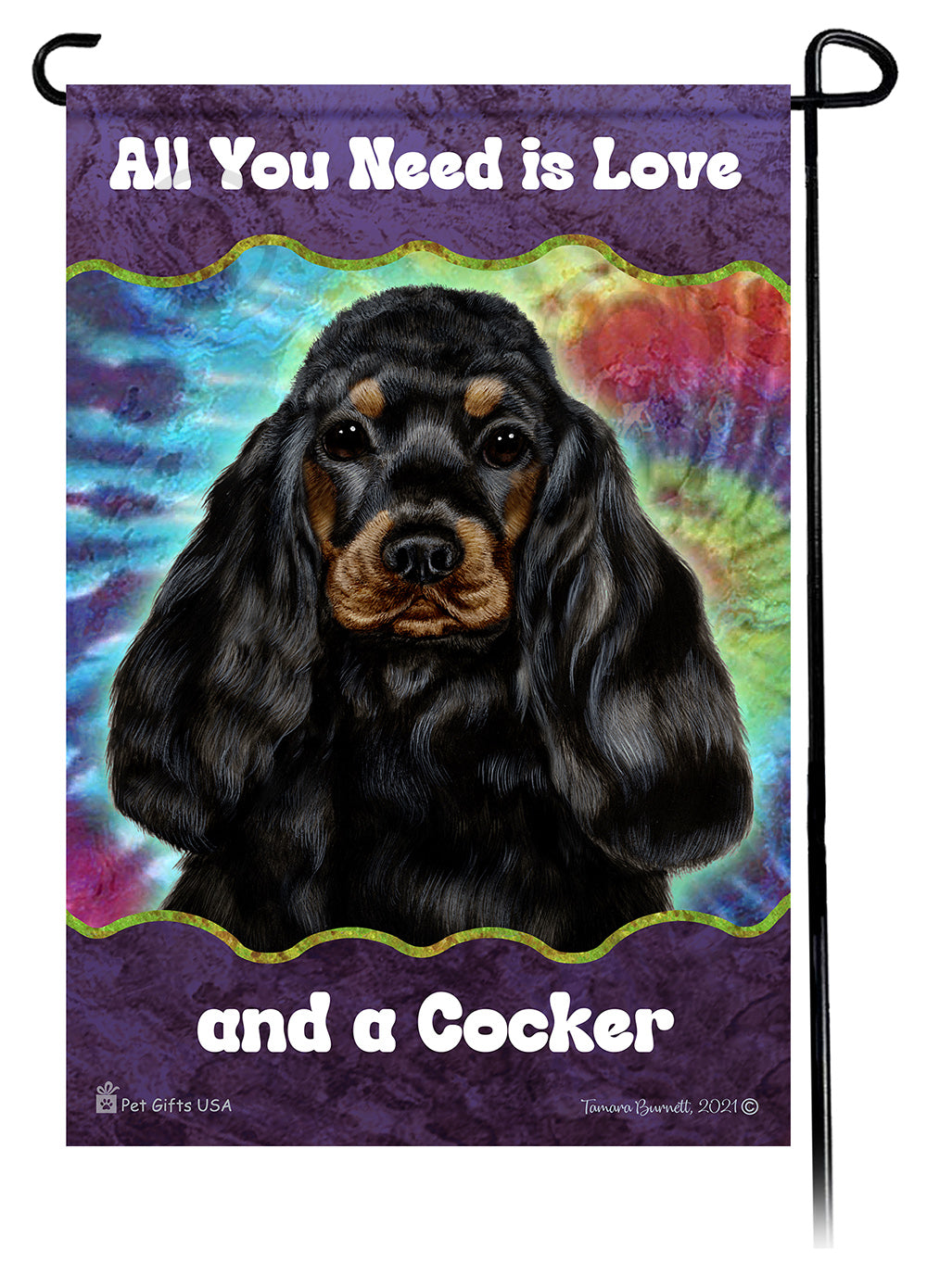 Cocker Spaniel All You Need Is Love Garden Flags