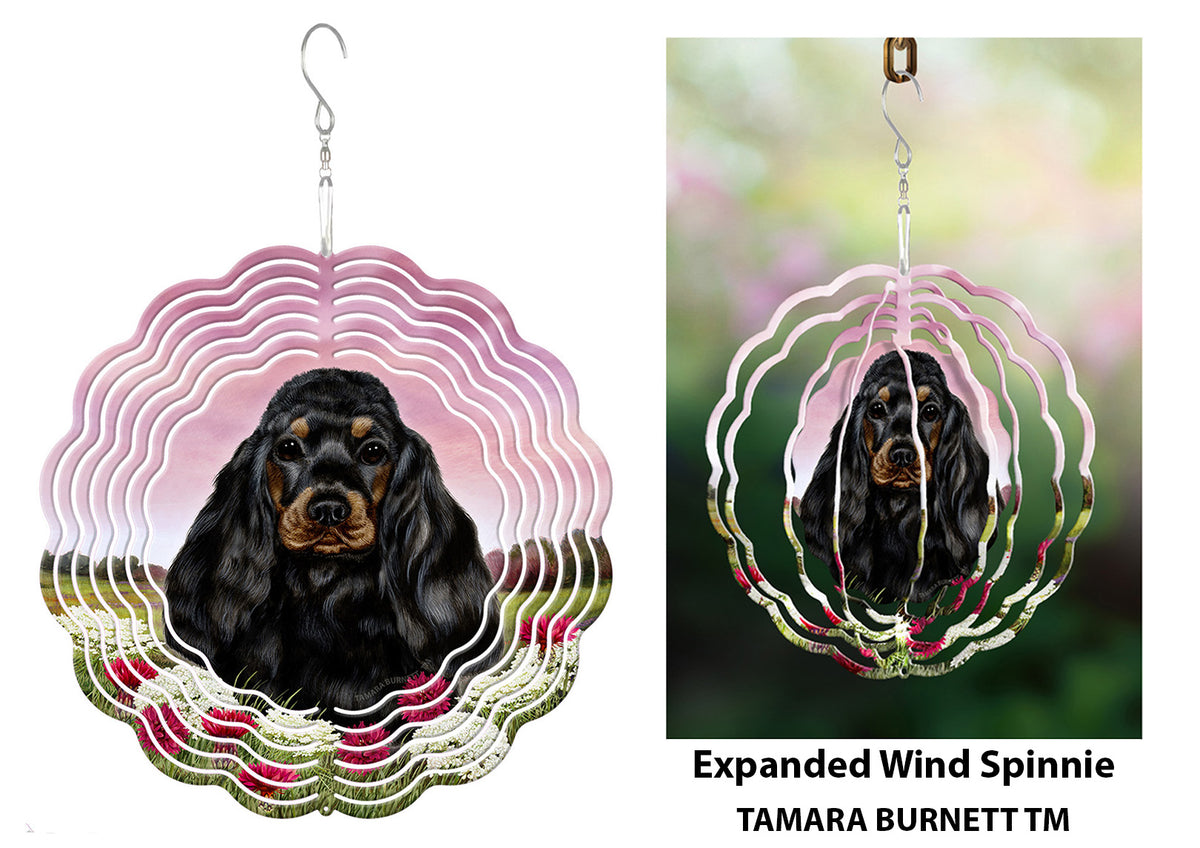 Cocker Spaniel Black and Tan Wind Spinner