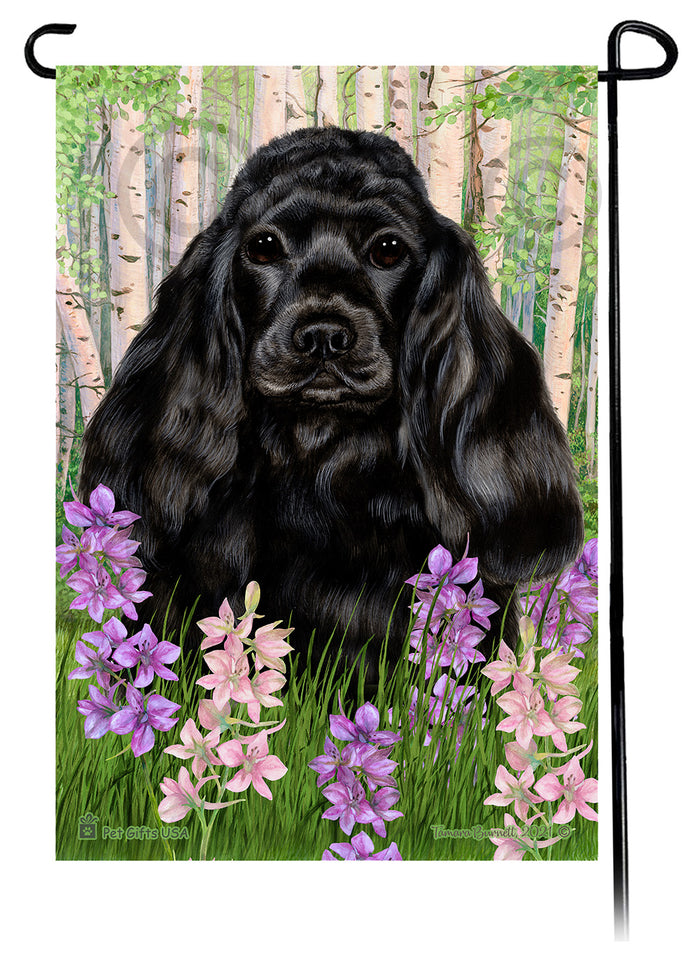 Cocker Spaniel Spring Flowers Garden Flags