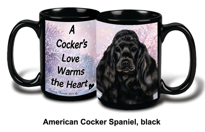 Cocker Spaniel Black Winter Mug 15 oz