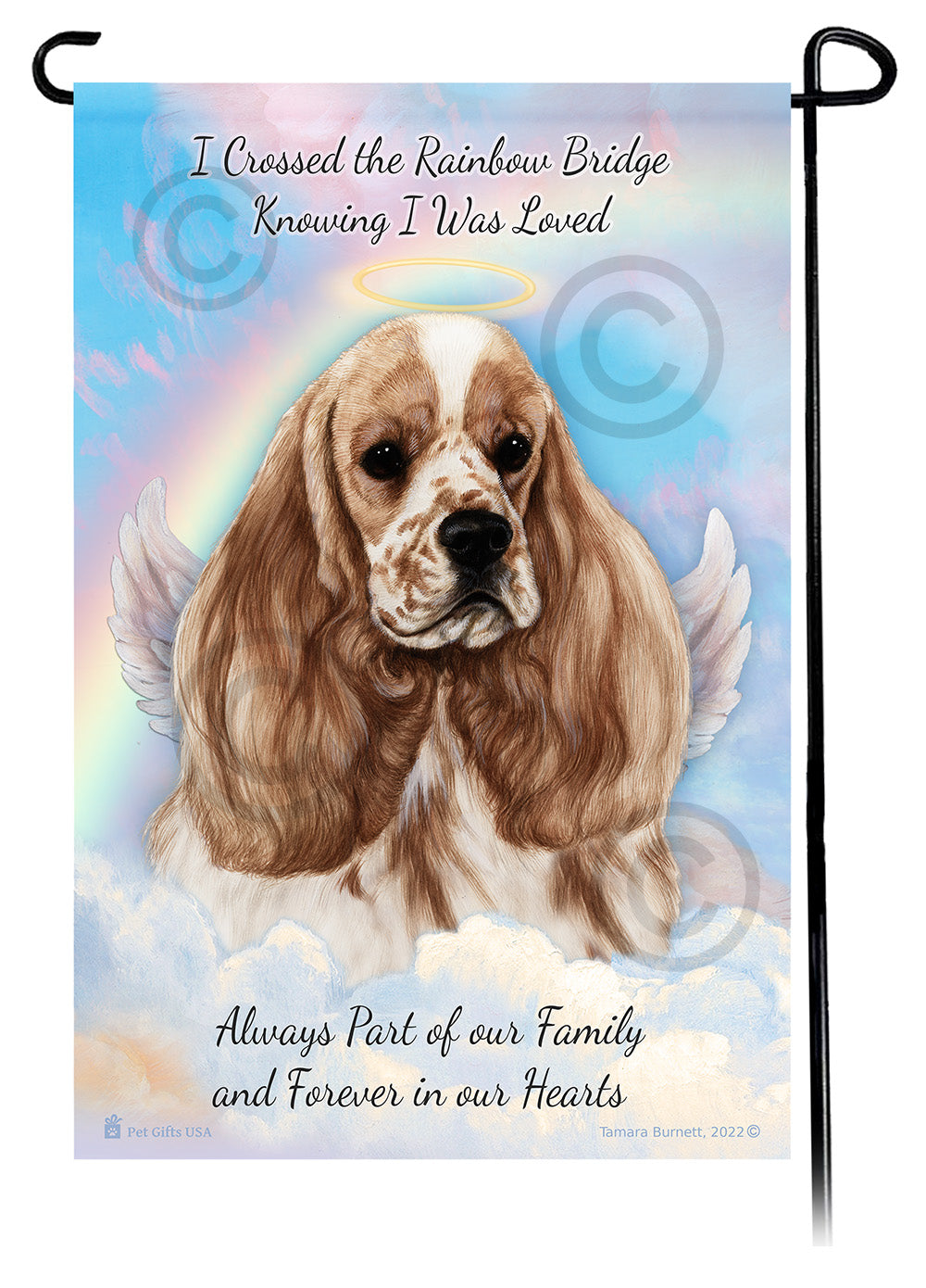 Black & White Hooded Rat Memorial - Garden Flag
