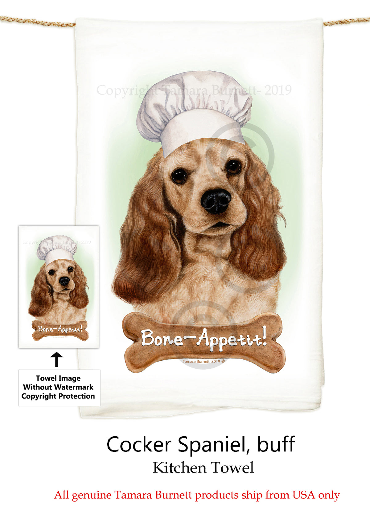 Cocker Spaniel Flour Sack Towel