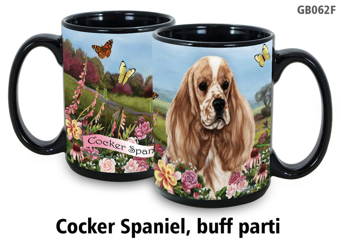 Cocker Spaniel Buff Parti - Garden Party Fun Mug 15 oz
