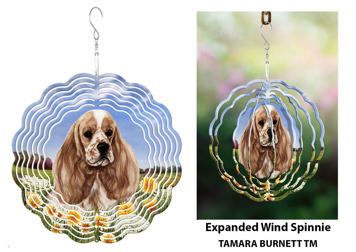Cocker Spaniel Buff Parti Wind Spinner