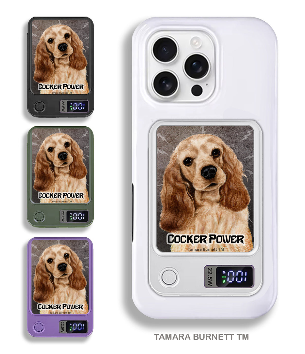 Cocker Spaniel Buff Phone Bank Wireless Charger