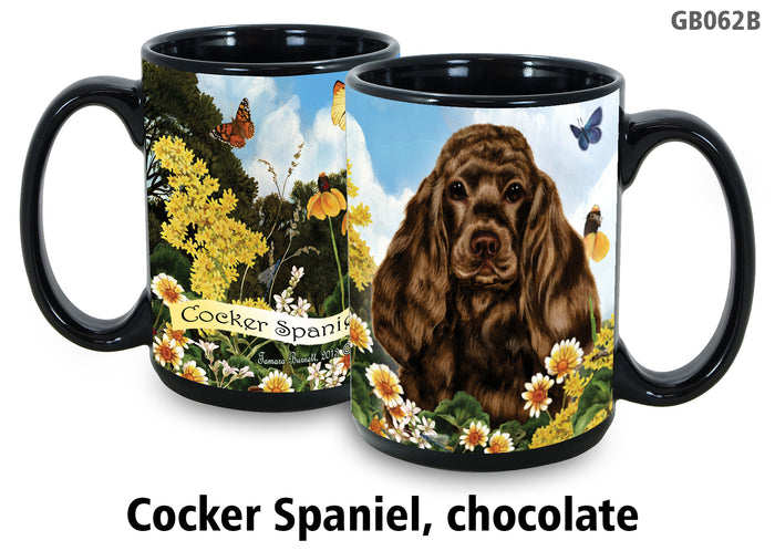 Cocker Spaniel Chocolate - Garden Party Fun Mug 15 oz