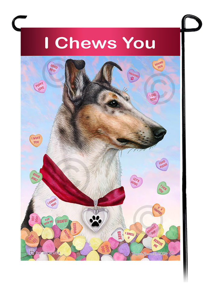Smooth Collie Valentine Sweetheart Garden Flags