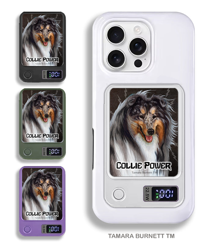 Collie Blue Merle Phone Bank Wireless Charger