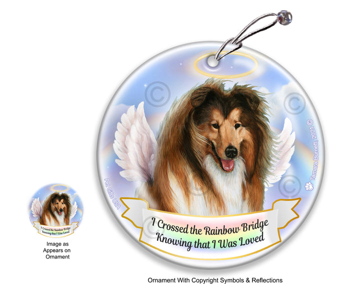 Collie Rainbow Bridge Memorial Ornament