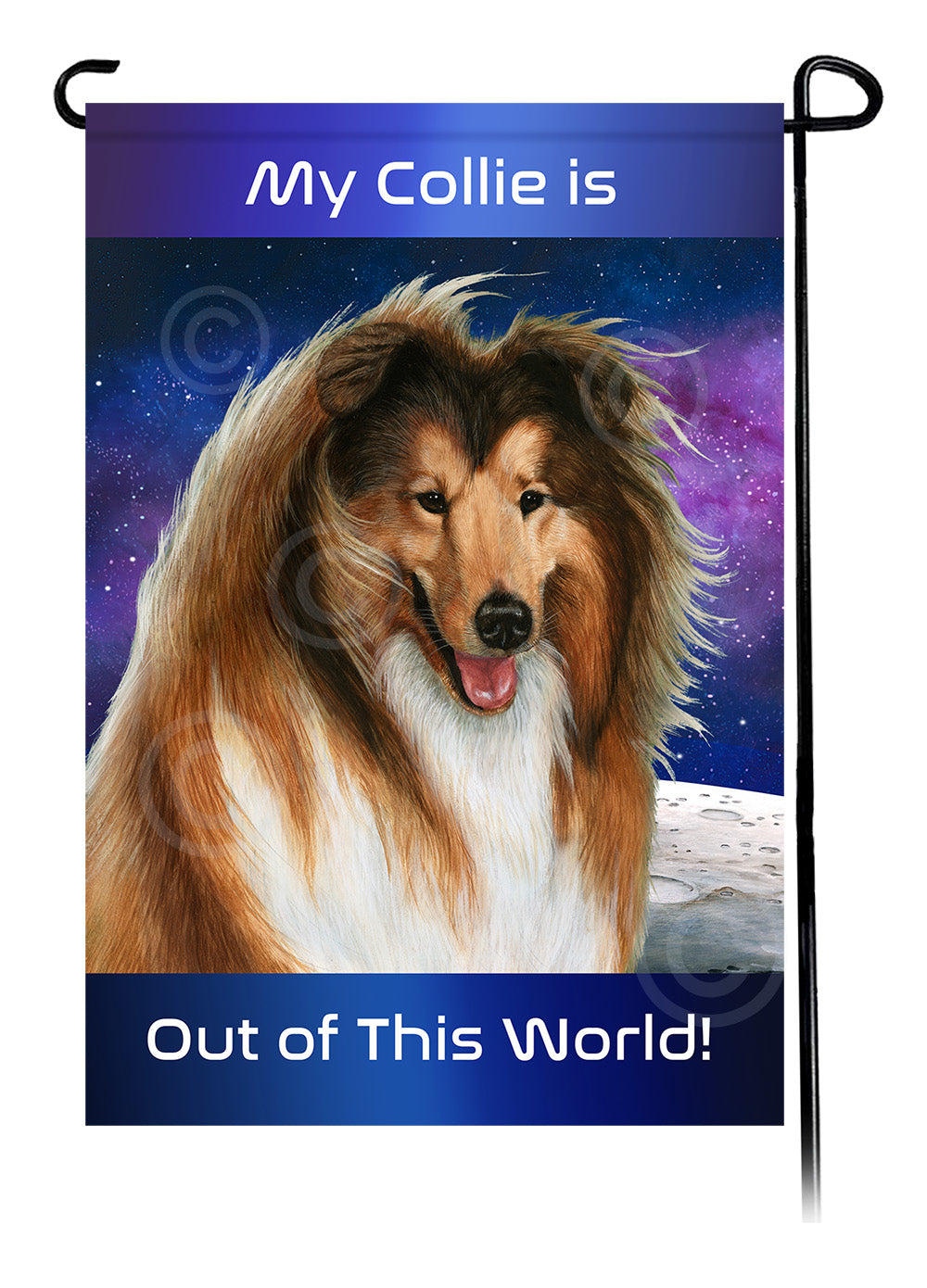 Collie Out Of This World - Garden Flag