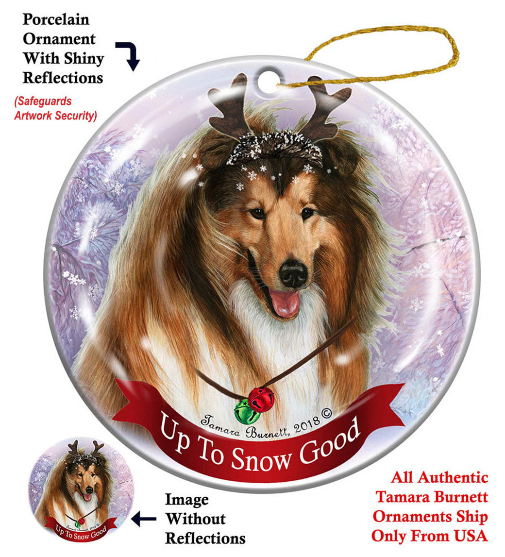 Collie - Up To Snow Good Ornament