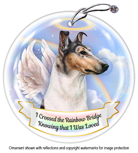 Smooth Collie Rainbow Bridge Memorial Ornament
