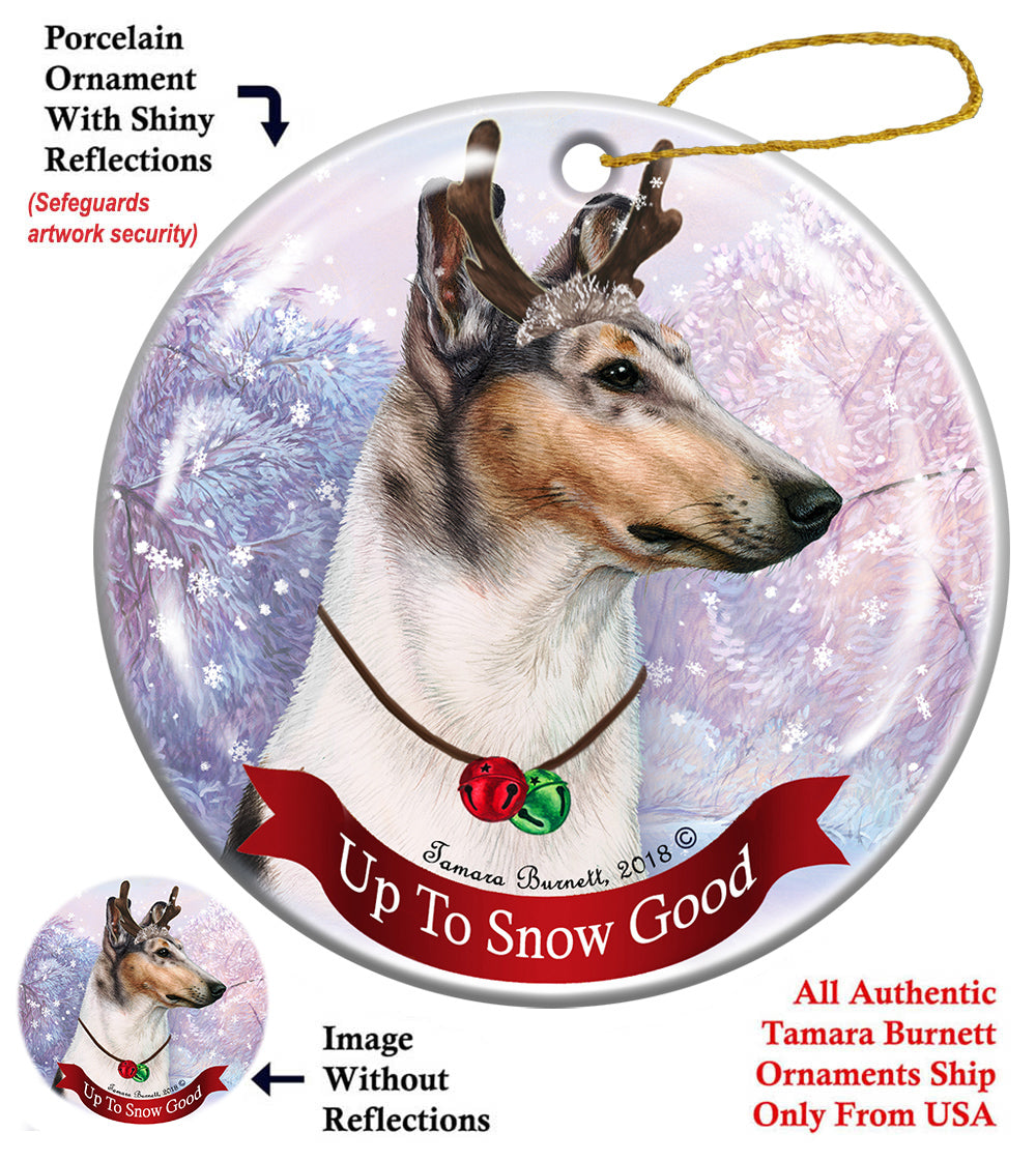 Smooth Collie - Up To Snow Good Ornament