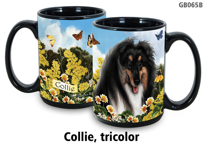 Collie Sable & White - Garden Party Fun Mug 15 oz
