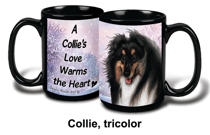 Collie Tri Winter Mug 15 oz