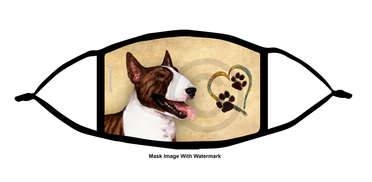Bull (Terrier (Brindle and White)) Face Mask