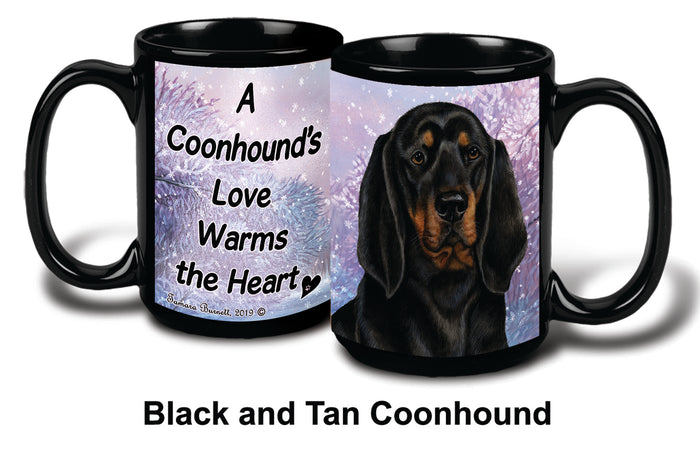Coonhound Blk/Tan Winter Mug 15 oz