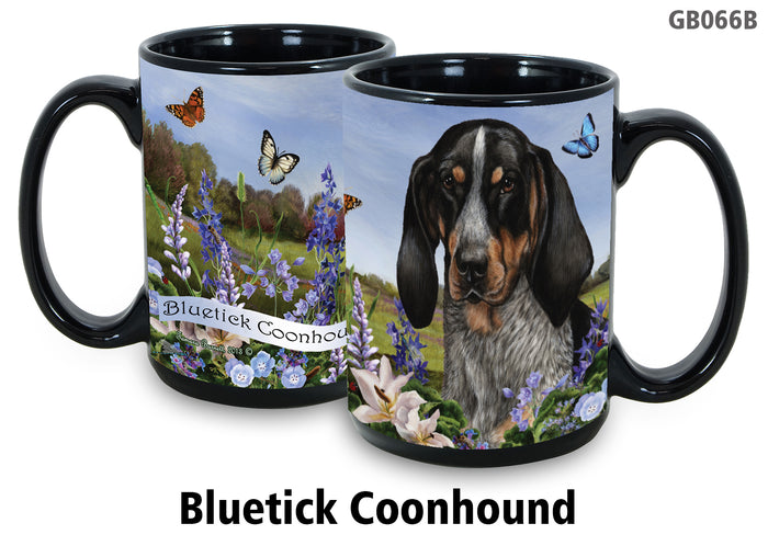 Coonhound Blue Tick - Garden Party Fun Mug 15 oz