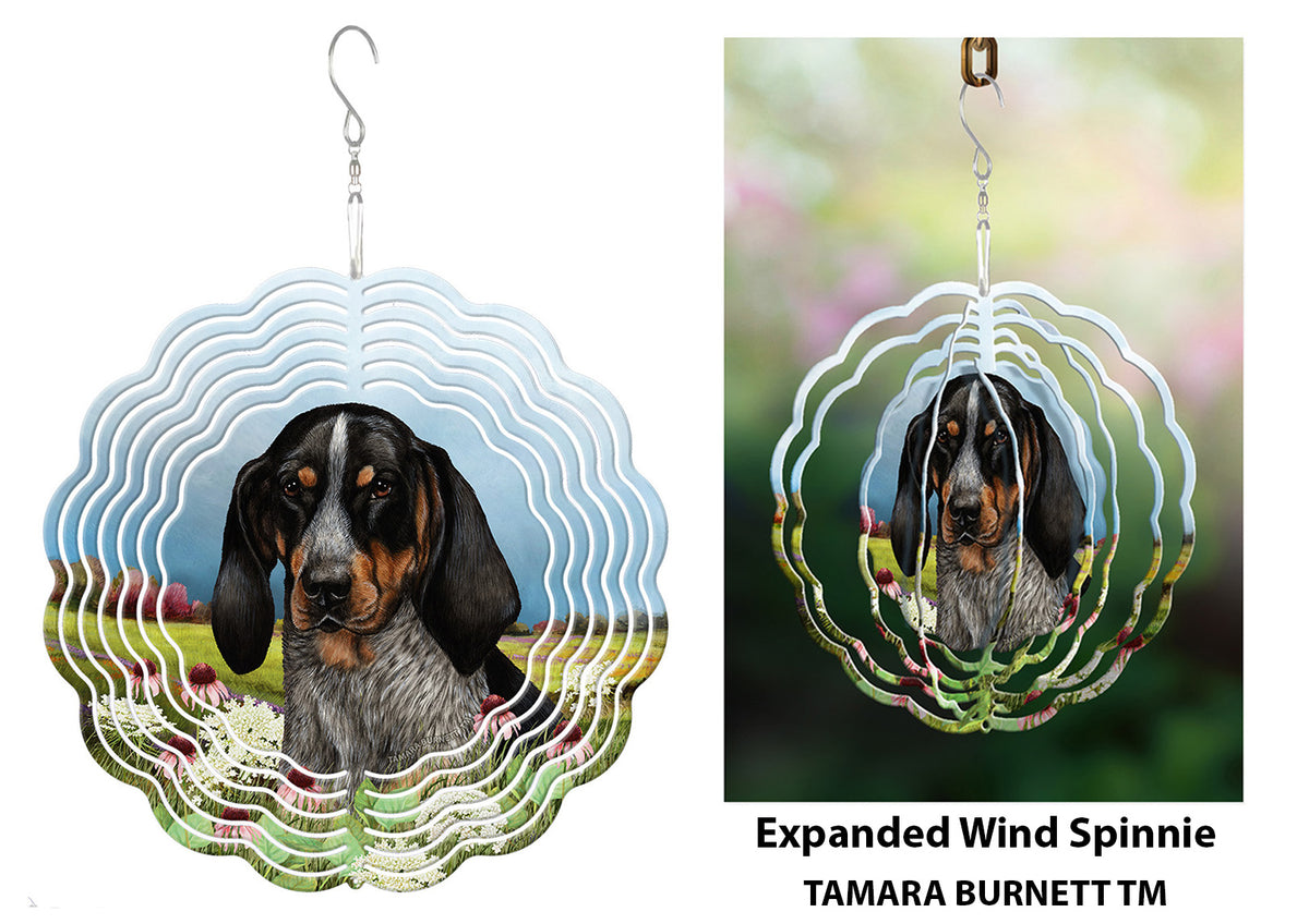 Bluetick Coonhound Wind Spinner