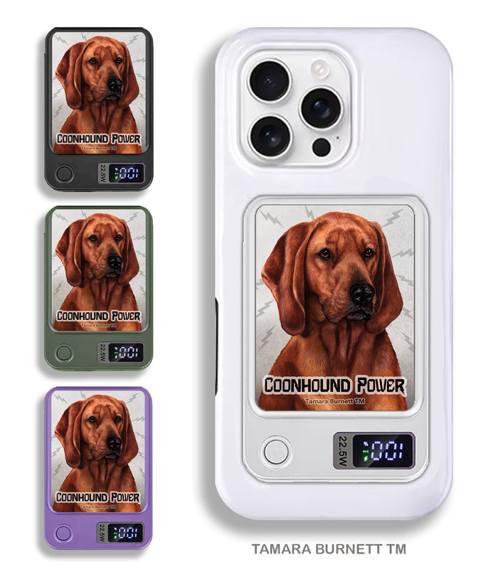 Redbone Coonhound Phone Bank Wireless Charger