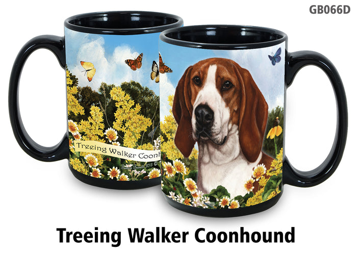 Coonhound Treeing Walker - Garden Party Fun Mug 15 oz