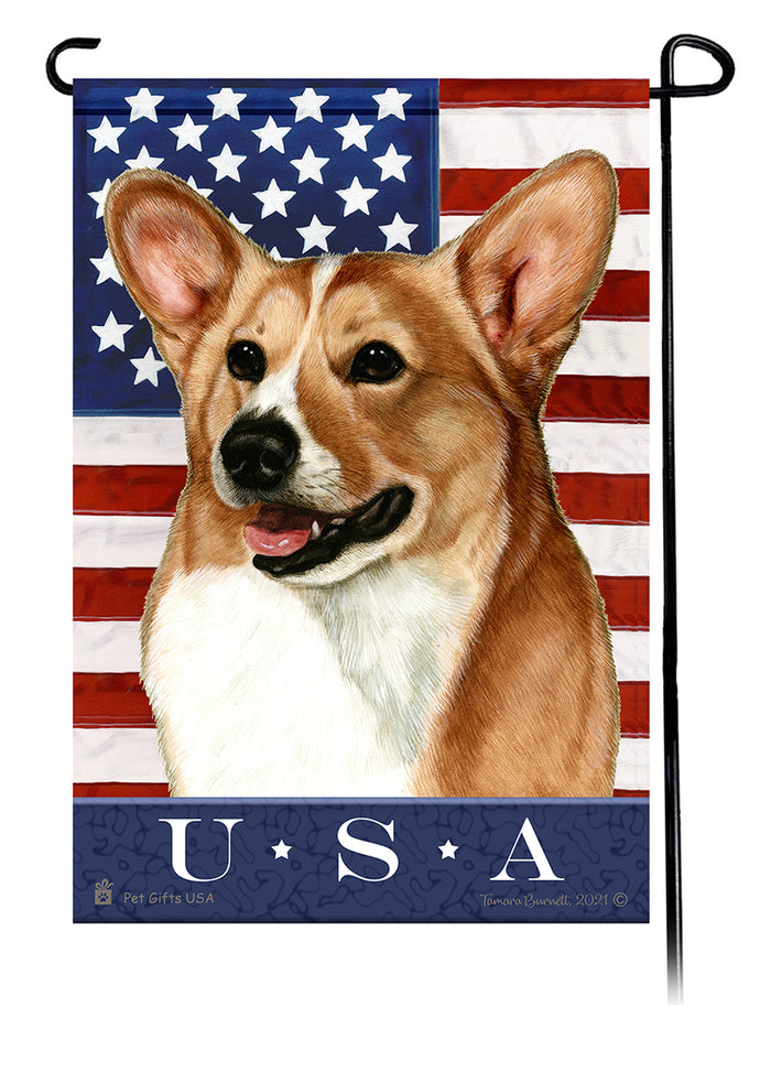Corgi True Blue Garden Flags