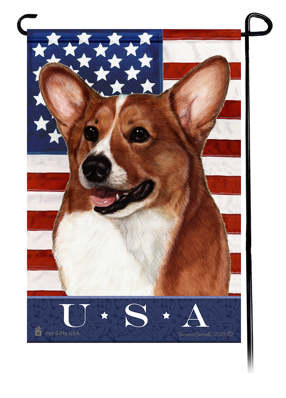 Corgi True Blue - Garden Flag