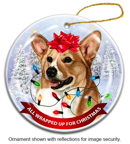 Corgi Pembroke All Wrapped Up Ornament