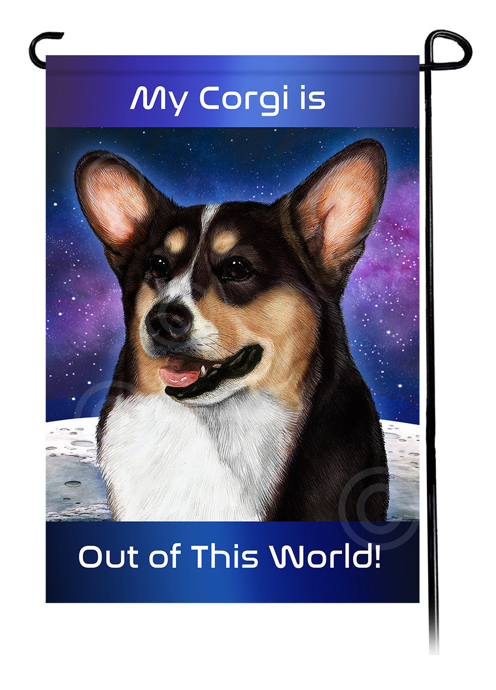 Corgi Out Of This World - Garden Flag