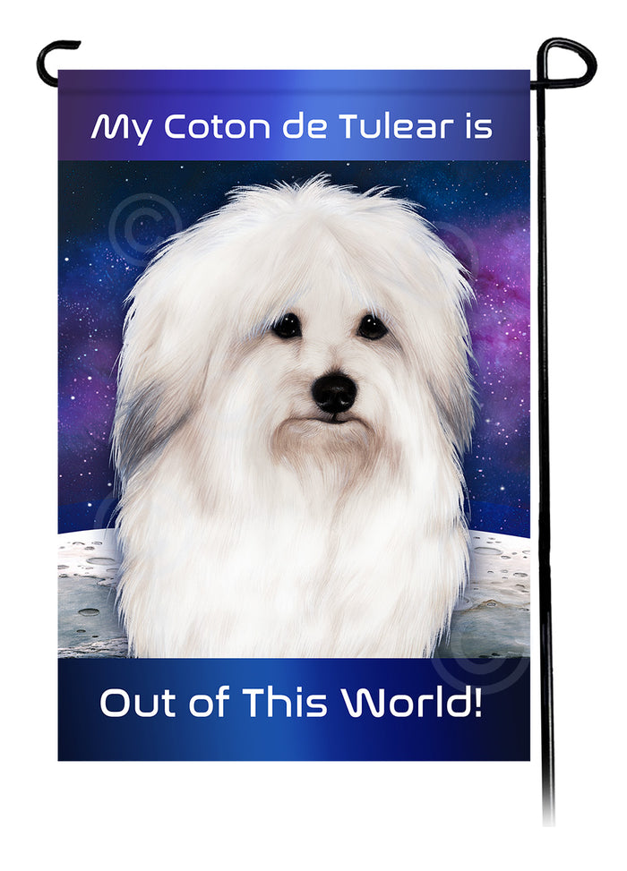 Coton de Tulear Out Of This World Garden Flags