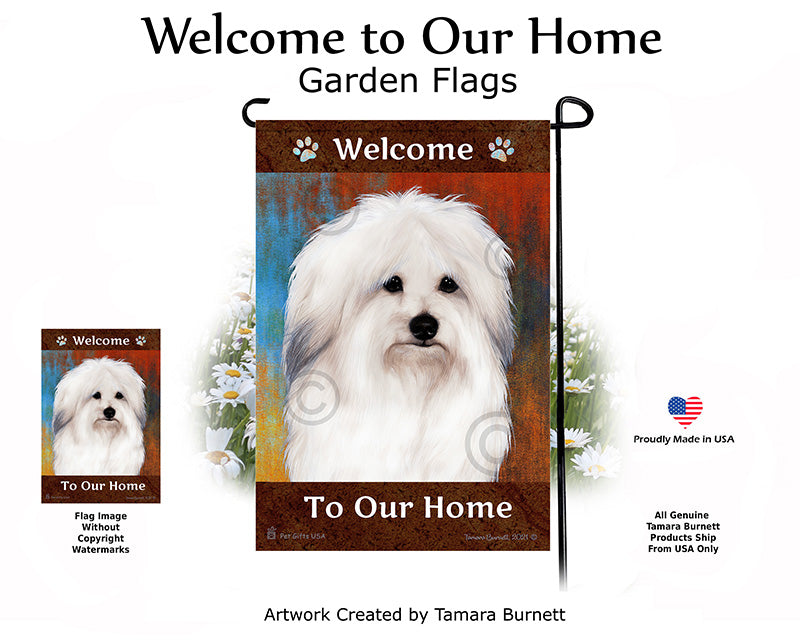Coton de Tulear Welcome To Our Home Garden Flags