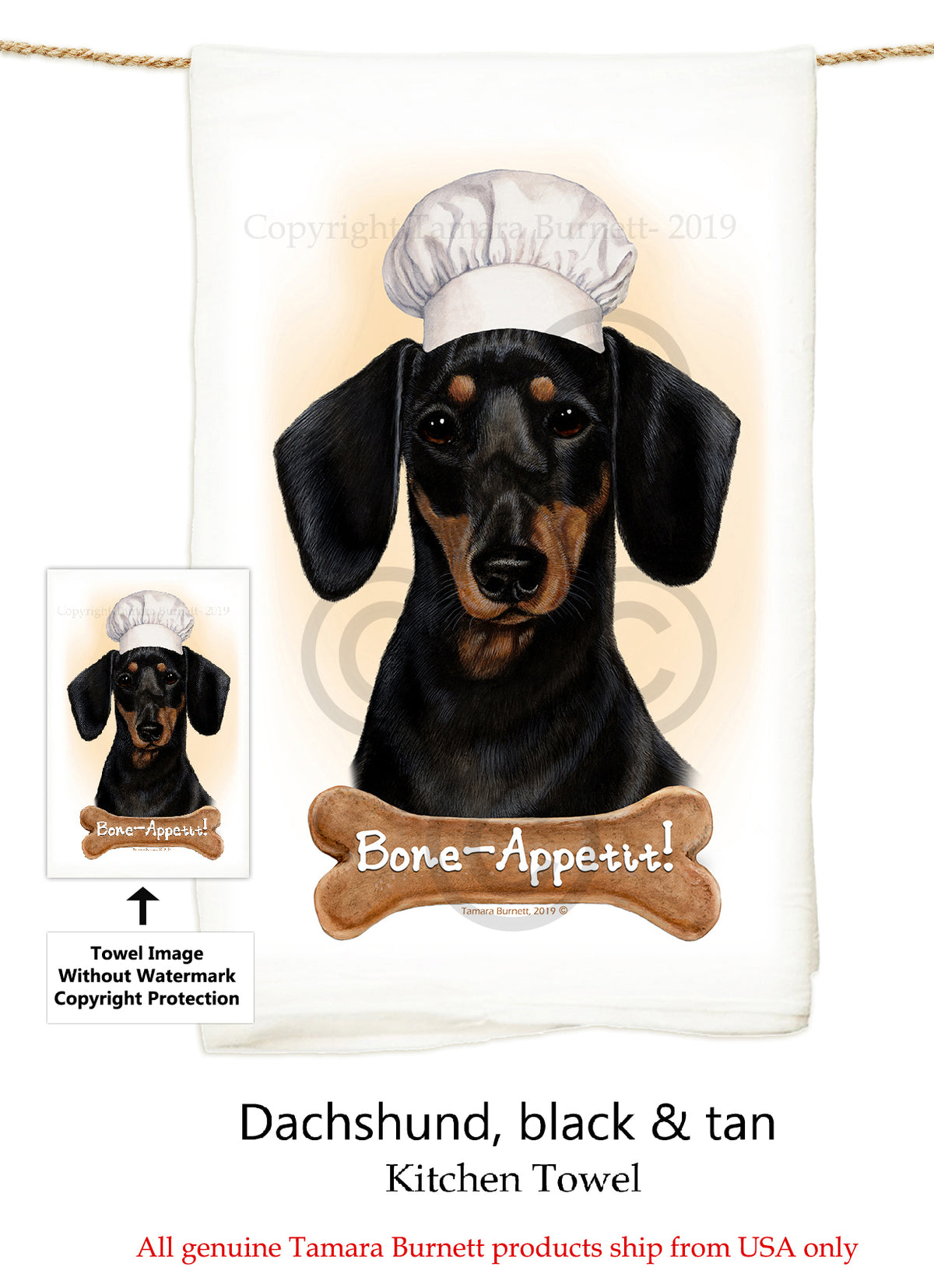 Dachshund Flour Sack Towel
