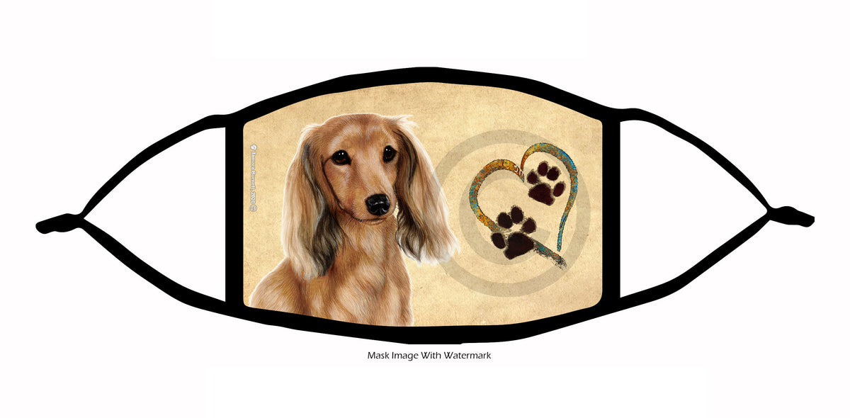 Dachshund (Longhaired Cream) Face Mask