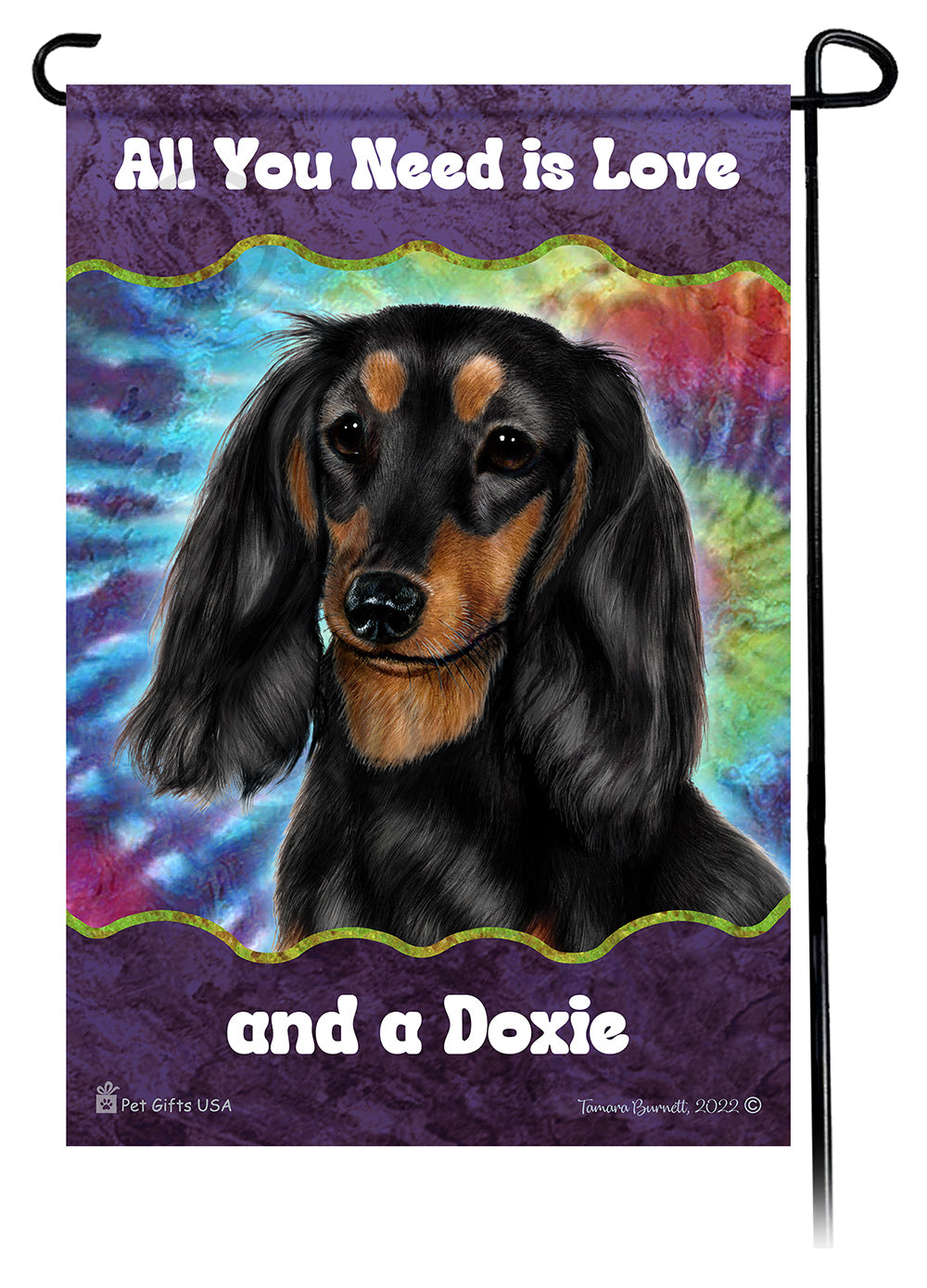 Dachshund All You Need Is Love Garden Flag