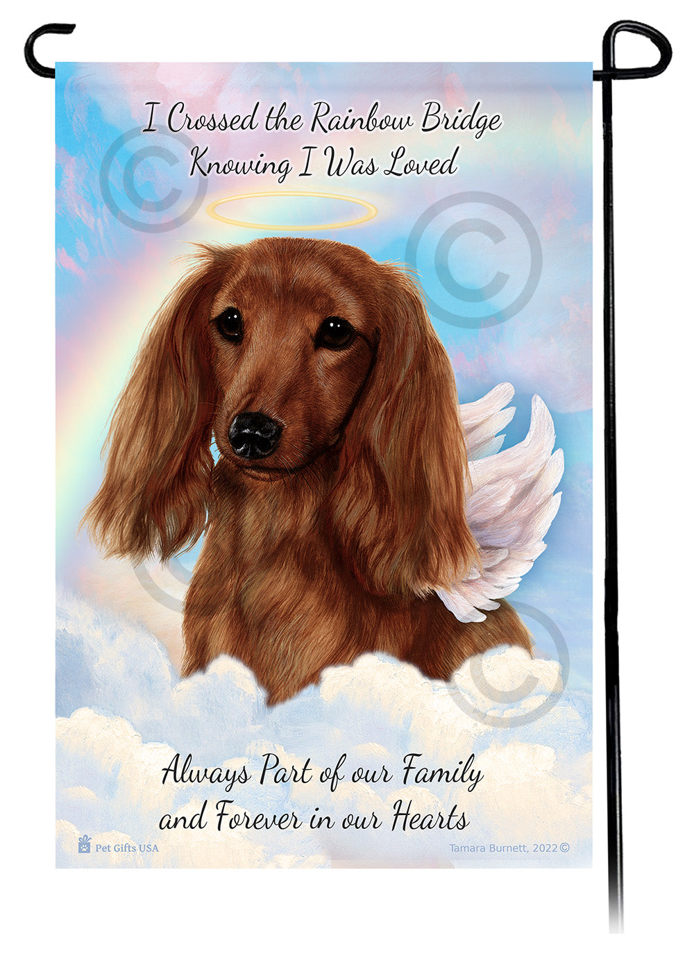 Dachshund Memorial - Garden Flag