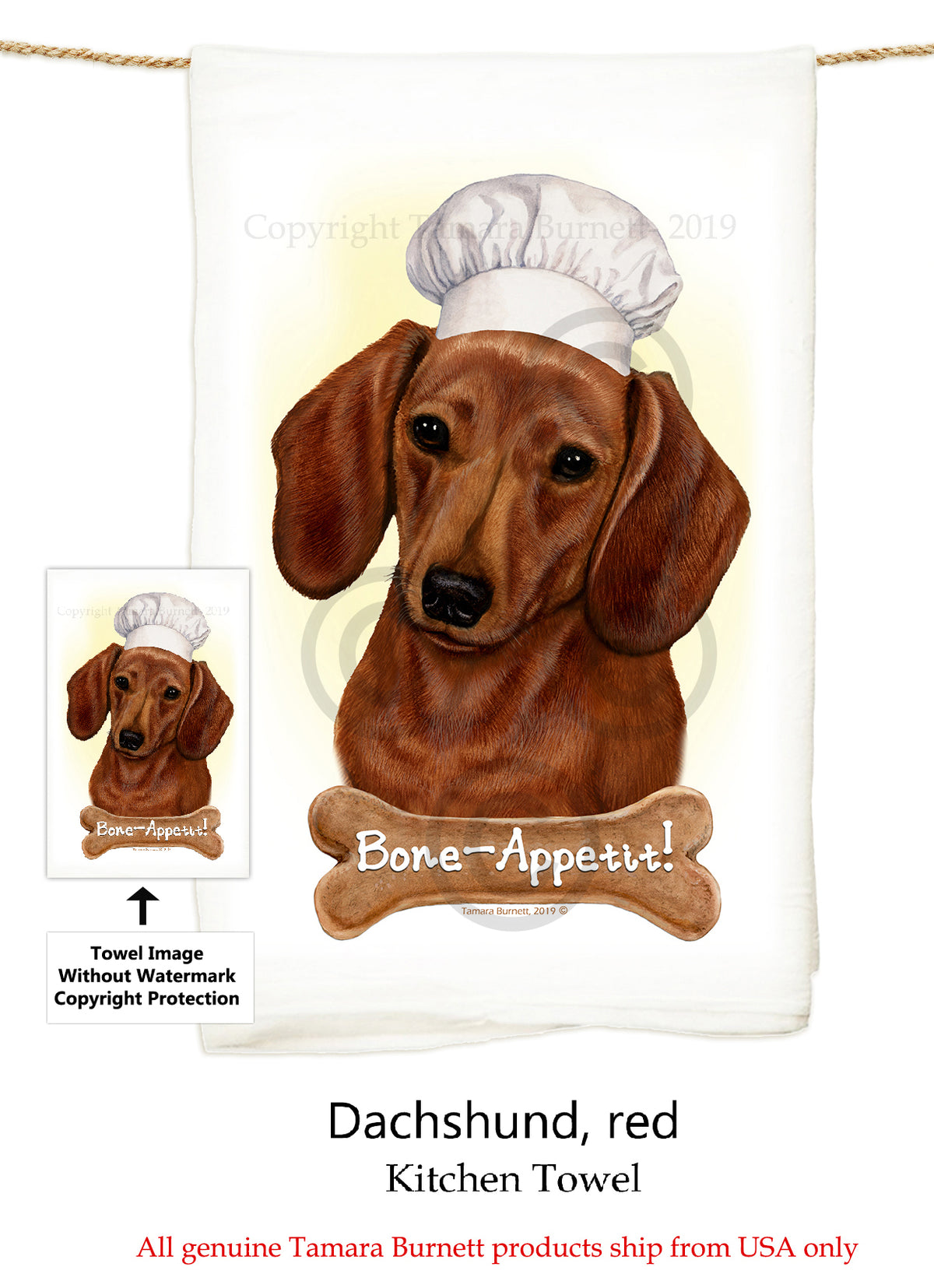 Dachshund Flour Sack Towel