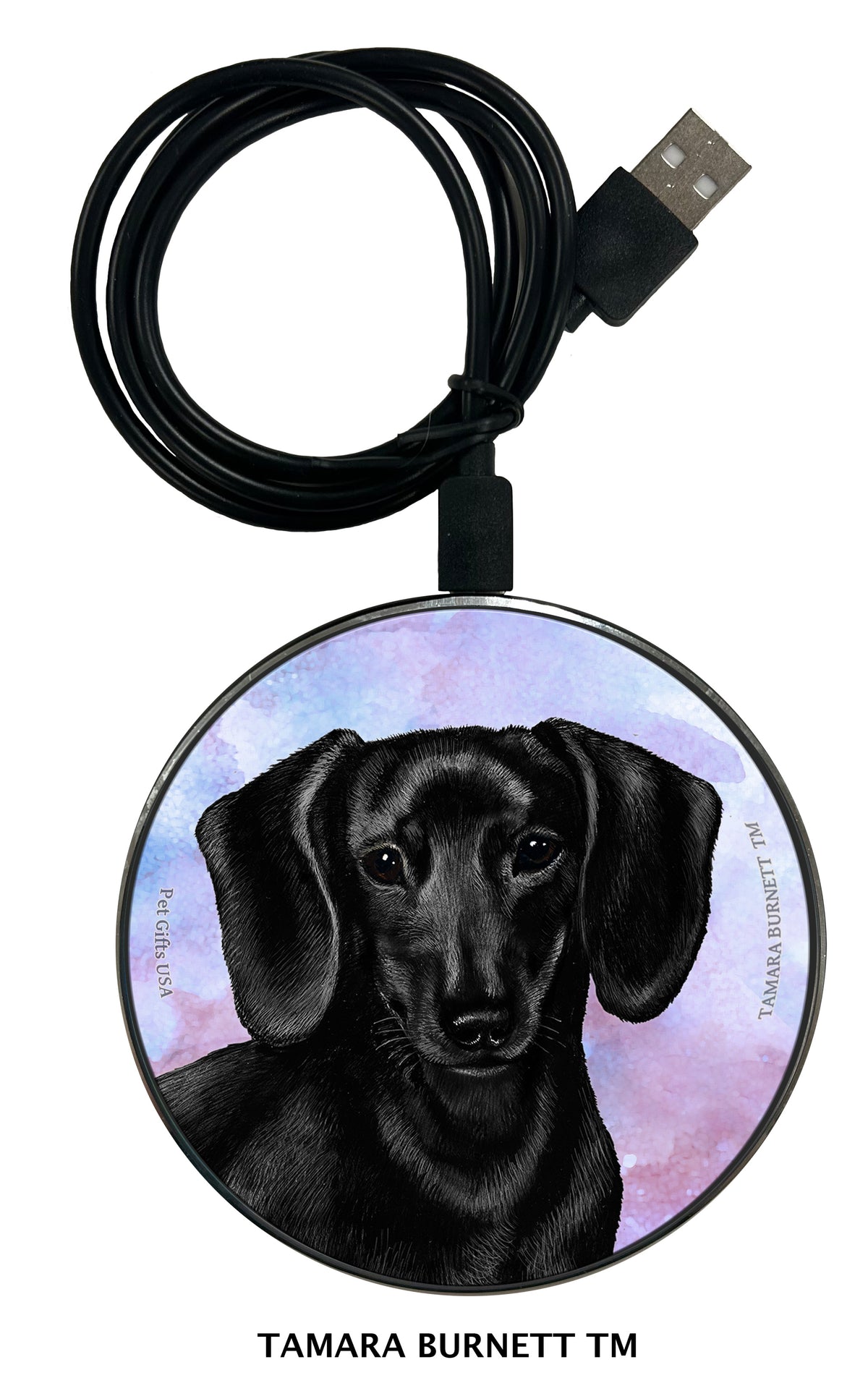 Dachshund Shorthair Black Zoomies Wireless Charger