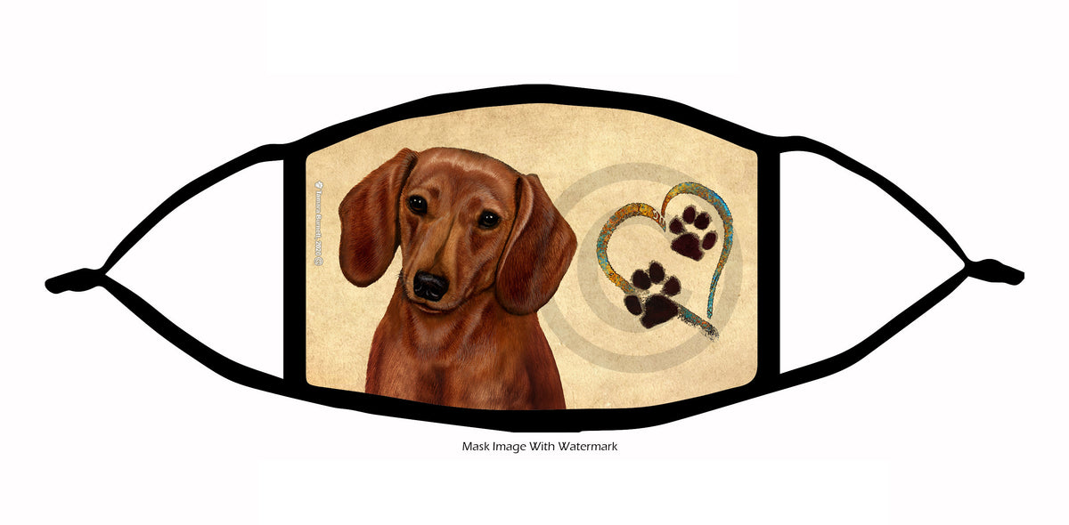 Dachshund (Smooth Red) Face Mask