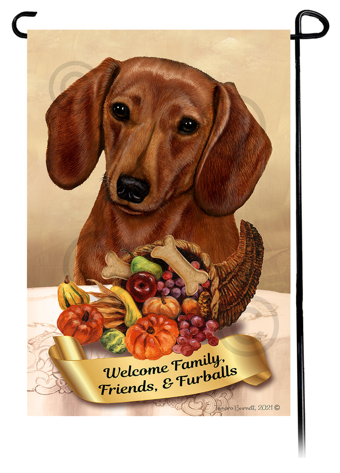 Dachshund Thanksgiving - Garden Flag