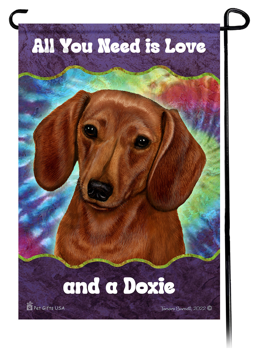 Dachshund All You Need Is Love Garden Flag