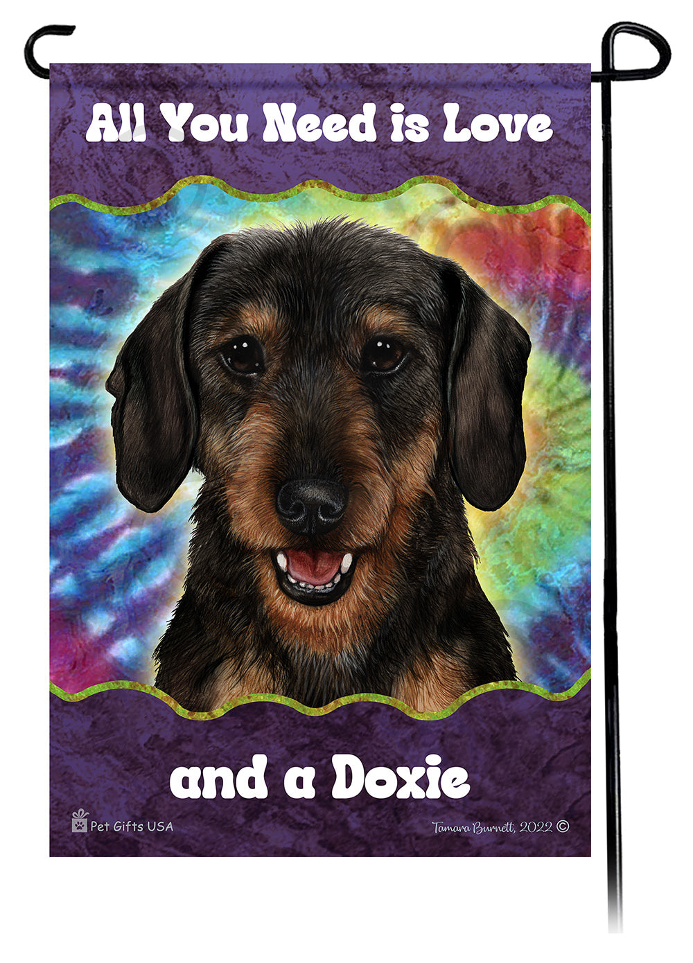 Dachshund All You Need Is Love Garden Flag