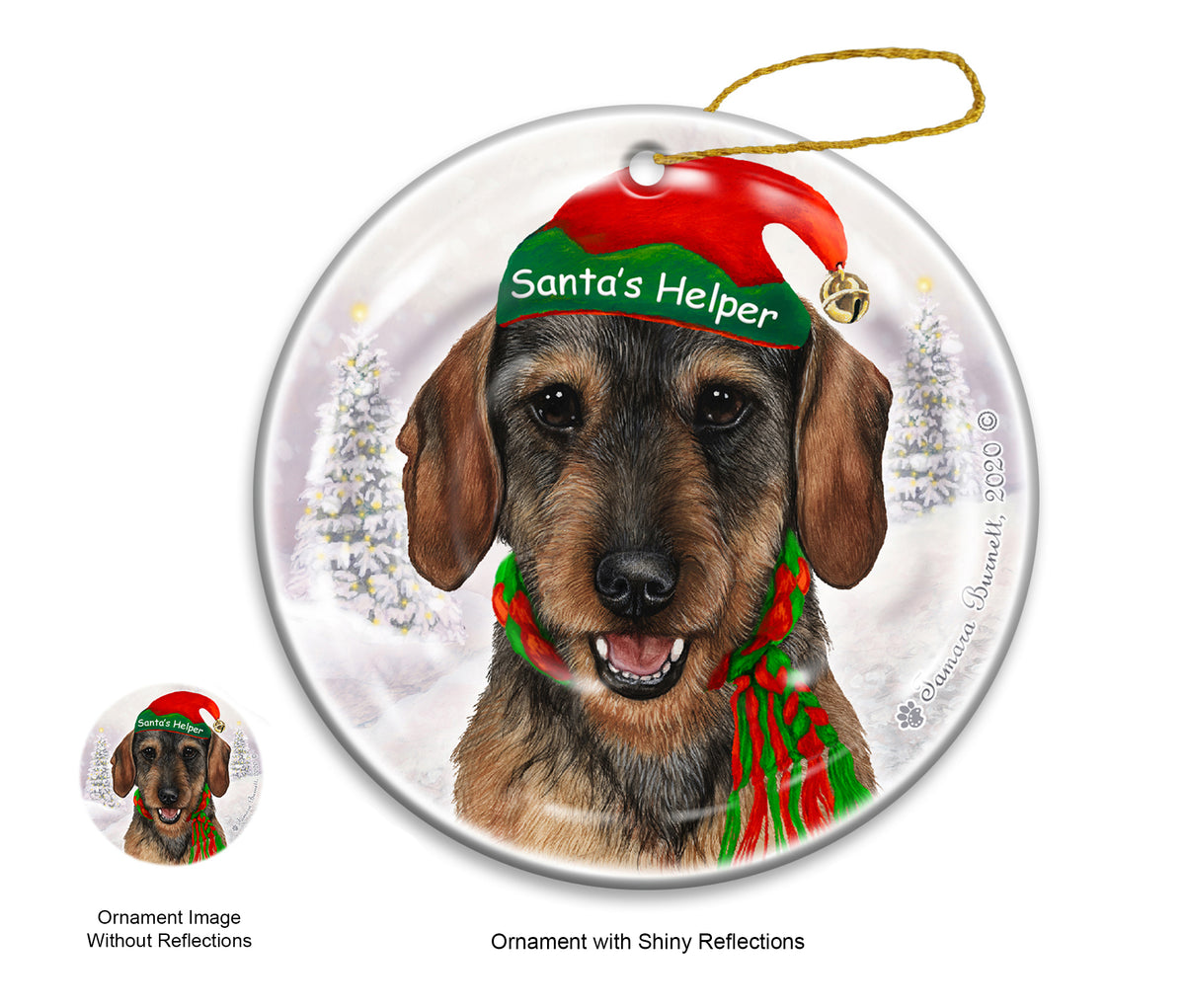 Dachshund WH Wild Boar Ornament
