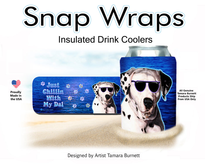 Dalmatian Black and White Snap Wrap Cozy