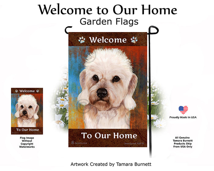 Dandie Dinmont Terrier Welcome To Our Home Garden Flags