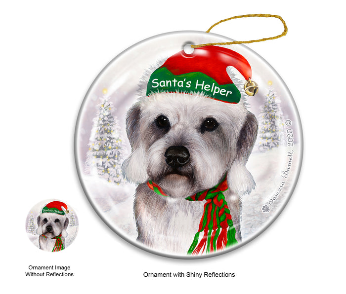 Dandie Dinmont Terrier - Santa's Helper Ornament