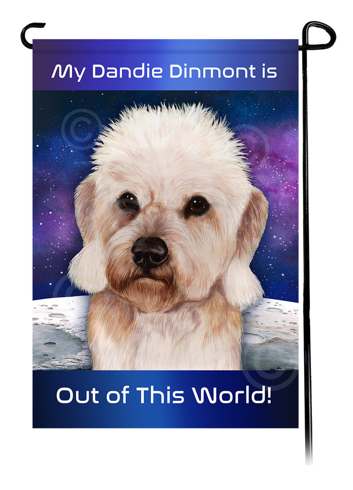 Dandie Dinmont Terrier Out Of This World Garden Flags